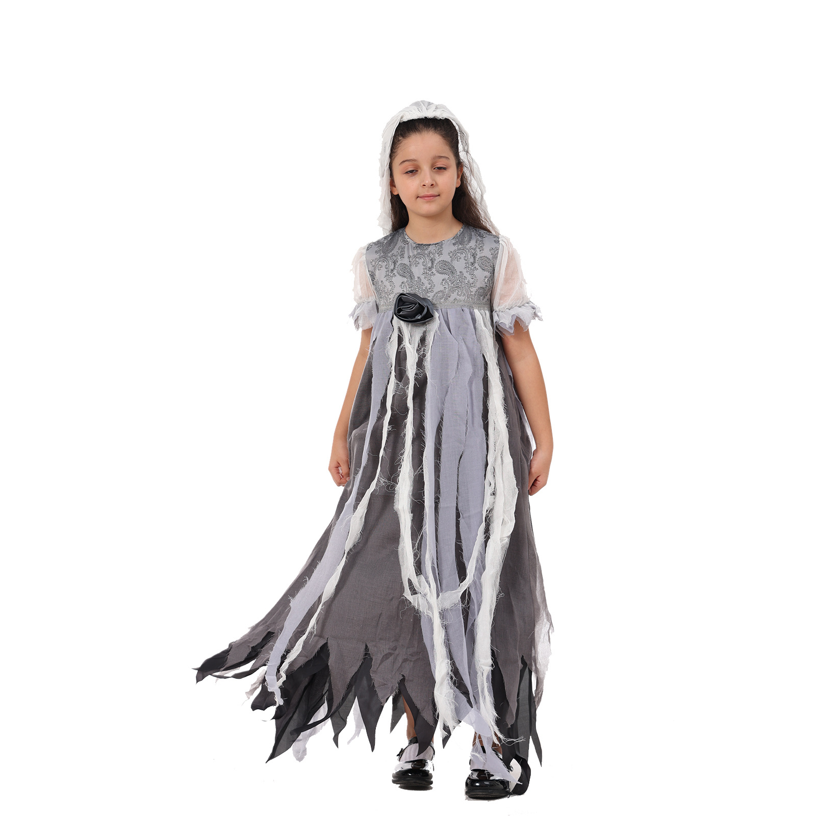 Halloween niños nuevos trajes de espectáculo fantasmas de terror novia ropa de rol cosplay ropa de espectáculo del campus