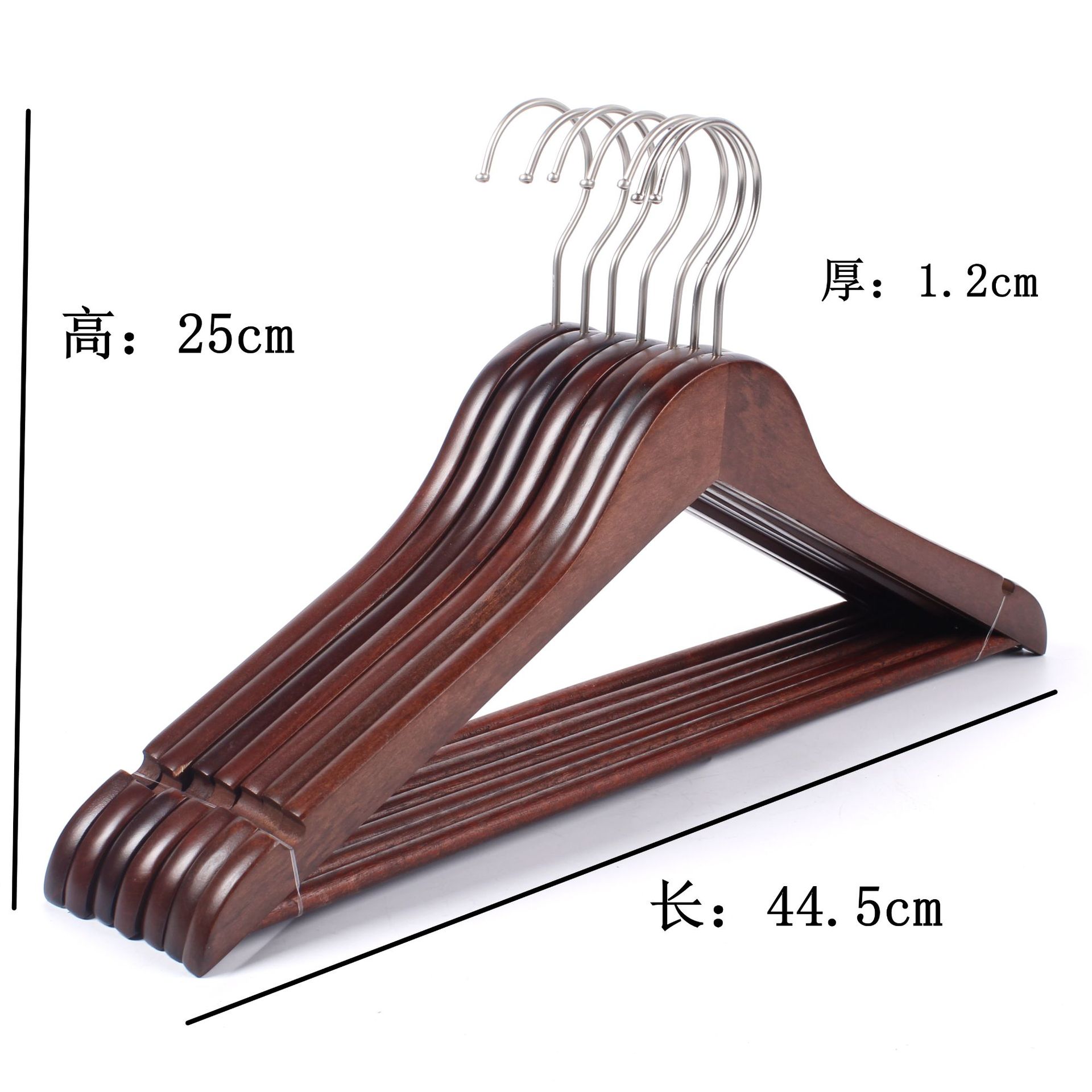Percha de Madera Maciza con Pinzas, Antideslizante y Sin Marcas, para Tienda de Ropa