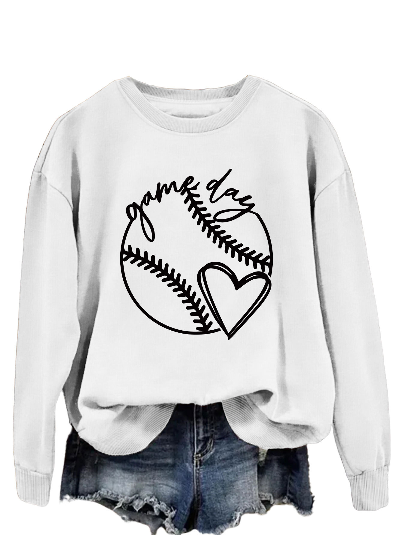 White sweatshirt (black font)
