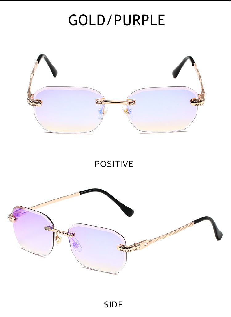 96g Weight Frameless Glasses Structure Sunglasses Classification PC, UV400 Protection Lens Material Square Glasses Style Outdoor Occasion Solid Color Pattern All Seasons Season Unisex Gender Simple Style, Classic Style Style Simple Style Classic Style Solid Color PC UV400 Protection Square Frameless Women's Sunglasses 18