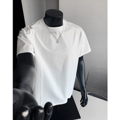 メンズ半袖Tシャツ夏の新スタイルシンプルでファッショナブルな速乾性アイスラウンドネック半袖Tシャツハイエンドカジュアルトップ
