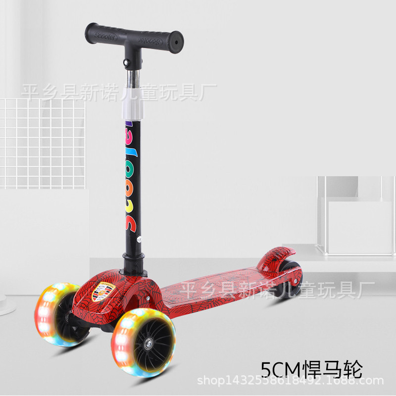 Plegable DE LOS NIÑOS scooter pu rueda de flash scooter de bebé Madre y niño regalo scooter fuente de ventas directas de la fábrica