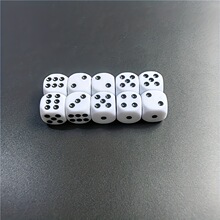 Q 15298 White Rounded Corner Mahjong Dice ��ɫԲ���齫����
