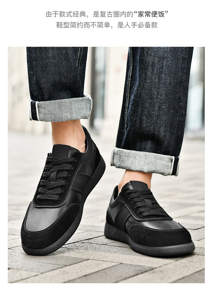 Giày sneaker nam cổ thấp đế bằng thoáng khí kiểu mới — 9157 màu đen, 9157 trắng xanh lá chi tiết 3