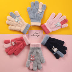 Cartoon Rabbit Finger Glove for 2-10 Year Old Children - Cute Winter Warmth for Girls and Toddlers - Soft Fleece Insulation and Cold Protection