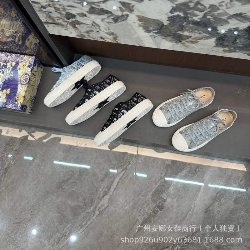 D Brand 1:1 Original Label Original Box Women's Shoes Mesh Letter Embroidery Thick-Soled Platform Shoes Casual Skate Shoes Converse Replica