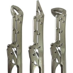 Factory Direct Sales Long-Nose Heavy-Duty Pliers, Locking Heavy-Duty Pliers, 3-Piece Set of Locking Heavy-Duty Pliers