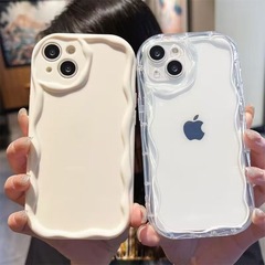 新型クリームシェル、17promax、ヨーロッパとアメリカのApple 15、耐衝撃14、日本と韓国の13pro/16に適した、無地の携帯電話ケース