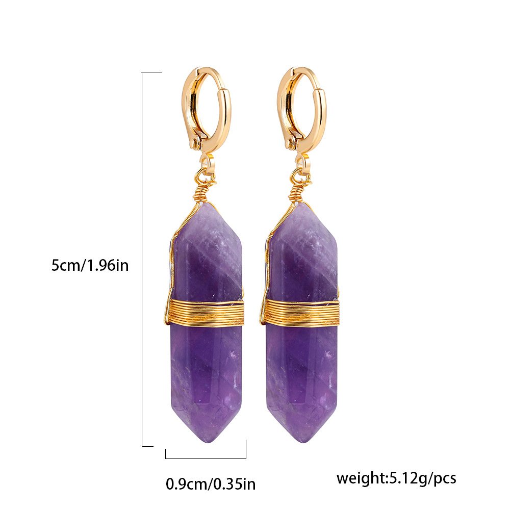 10g Weight Alloy Ear Needle Material Natural Stone Inlay Material Drop Earrings Classification 1 Pair Quantity Holiday, Daily Occasion Alloy Material Solid Color Pattern Women's Gender Inlay Design Simple Style, Classic Style Style 1 Pair Simple Style Classic Style Solid Color Inlay Alloy Natural Stone Drop Earrings 12