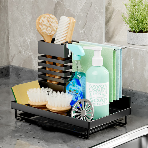 Amazon wiping rack kitchen supplies dish rag hanging towels sponge brush towels drain rack storage organizer