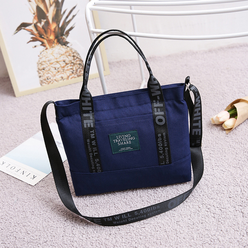 Versión coreana del bolso japonés fresco para mujer, bolso de lona, bolso de mensajero portátil de un solo hombro grueso, bolso popular de estilo literario