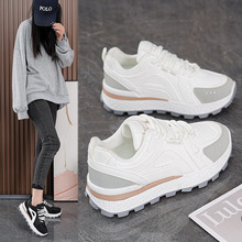 老爹鞋女2025秋季新款透气鞋子女学生运动鞋休闲厚底增高小白鞋女