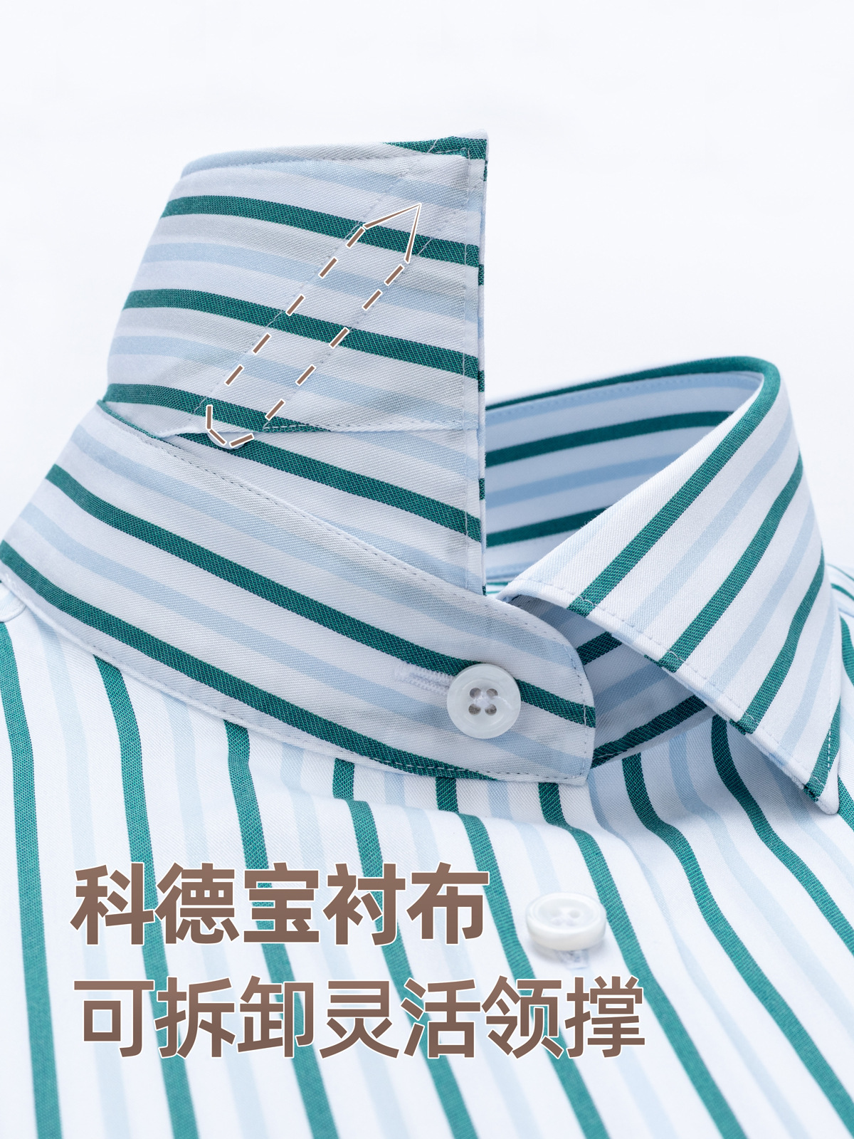 Camisas anchas verdes para hombres de manga larga 200DP sin calentamiento de negocios casuales de algodón ligero de lujo de alta gama camisa juvenil