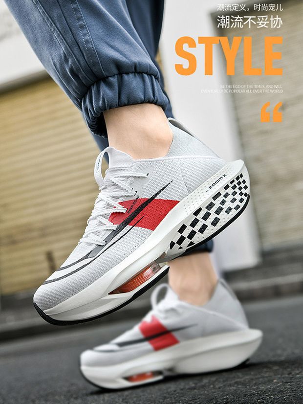 Profesional maratón tablero de carbono zapatillas hombres cojín aire absorción choque transpirable ligero Racing roto tres pareja zapatilla