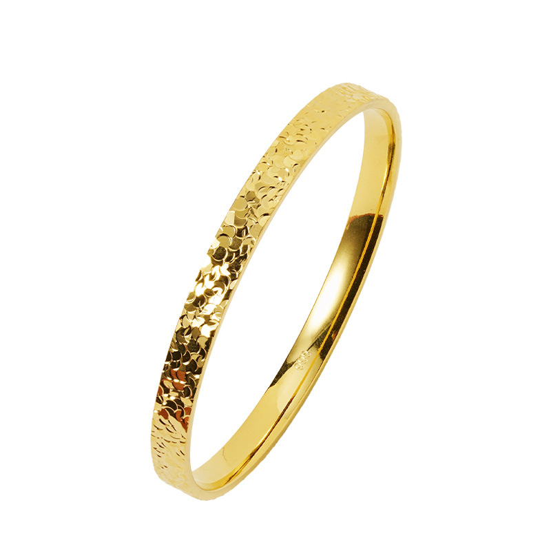 No se desvanece durante mucho tiempo, brazalete de hielo roto, sentido avanzado para damas, brazalete de oro de arena vietnamita, simulación de latón, joyería explosiva en vivo