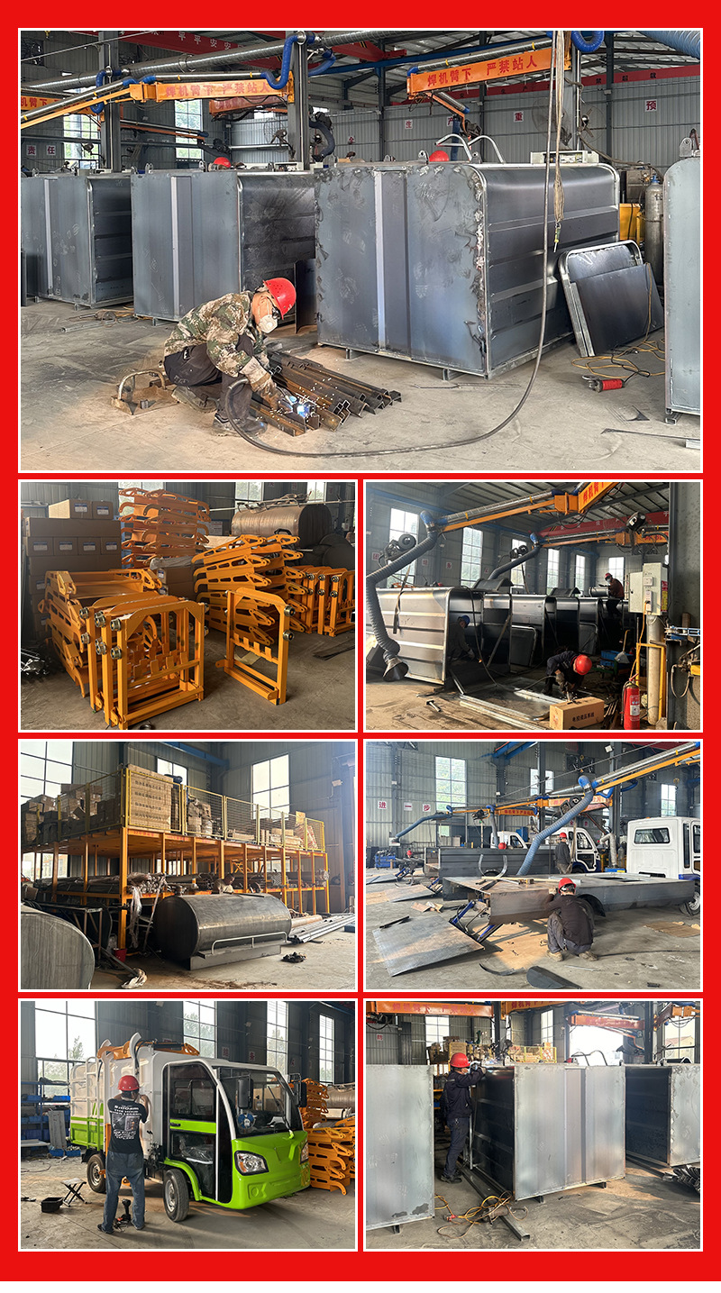 Sanitation Hanging Bin Garbage Truck, Electric Garbage Collection Vehicle, Electric Compression Garbage Transport Vehicle for Property Management, Residential Areas, and Streets