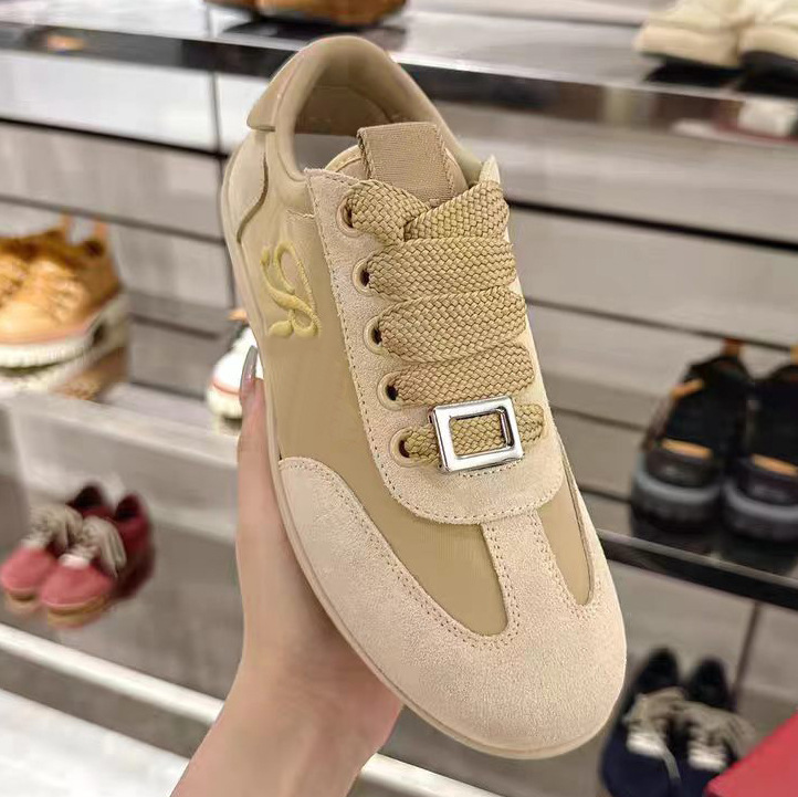High-End Version Rhinestone Square Buckle German Training Shoes for Women, White Sneakers, Women's Shoes, 2026 New Model, Spring and Autumn, Flat-Soled, Versatile Casual Women's Shoes High-End Version Rhinestone Square Buckle German Training Shoes for Women, White Sneakers, Women's Shoes, 2026 New Model, Spring and Autumn, Flat-Soled, Versatile Casual Women's Shoes