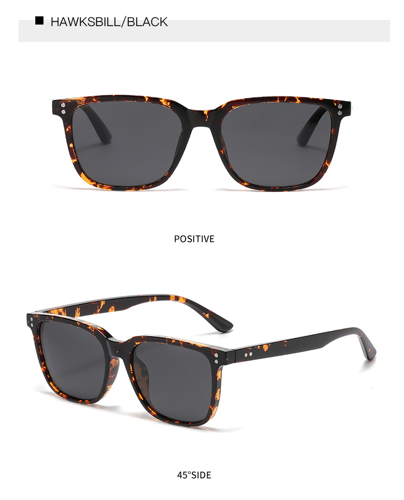 57g Weight Full Frame Glasses Structure Sunglasses Classification Tac, UV400 Protection Lens Material Square Glasses Style Outdoor, Travel Occasion Solid Color Pattern All Seasons Season Unisex Gender Basic, Simple Style Style Basic Simple Style Solid Color Tac UV400 Protection Square Full Frame Women's Sunglasses 27