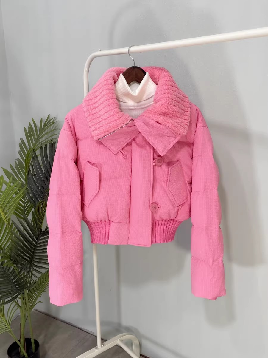 Polyester Fabric Type Short Top Length Coat Tops Type Women's Casual Solid Color Button Single Breasted Coat Cotton Clothes