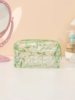 Brand waterproof handheld capacious cosmetic bag PVC, storage system for traveling, South Korea, internet celebrity, flowered