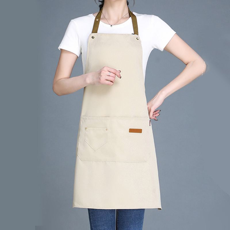 ケータリング用エプロン、カスタマイズされたロゴプリント、キッチン防水・耐油ウェイター作業服、ホルターネックロングエプロン|undefined