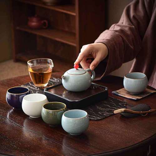 Imitation of the five famous kiln master cups in the Song Dynasty, kung fu tea set, tea cup, scent cup, opening ceremony, office souvenir wholesale