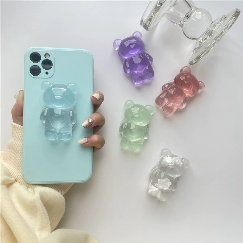 Стерео прозрачный кристалл медвежонок подушка безопасности мобильного телефона