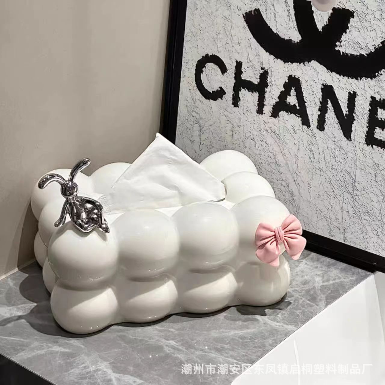 Creativo lindo decorativo caja de pañuelos de algodón de azúcar sala de estar mesa de café caja de almacenamiento de tejidos de alta gama Hotel KVT caja de pañuelos