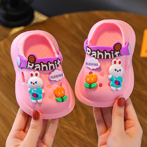 Kids' Crocs for Boys and Girls, Indoor & Outdoor Closed-Toe Shoes, Non-Slip Baby Shoes, Breathable Hollowed-Out Shoes for Toddlers and Young Children