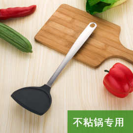 厂家直供家用厨房用品304手柄硅胶铲耐高温不粘锅炒菜铲子批发