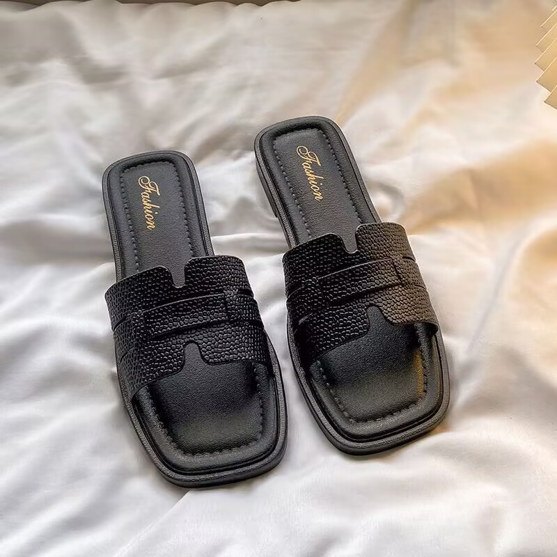 Women's Summer Sandals H-strap Flat Non-slip Fashion Slippers_voghion.com