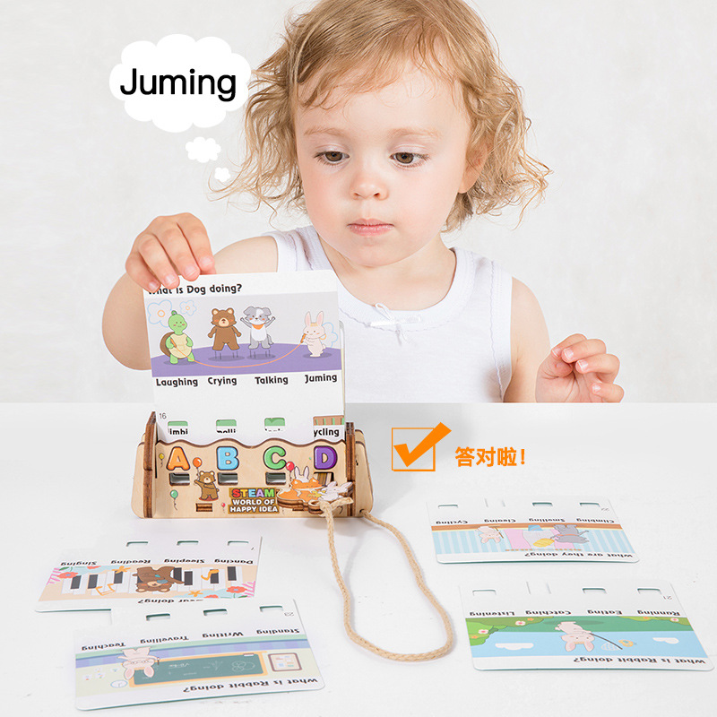 Juego de mesa de entrenamiento de pensamiento para niños transfronterizos, rompecabezas de lógica, juego de rompecabezas, emparejamiento de números, desbloqueo de ayudas para la educación temprana