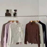 LULU та же куртка для йоги define Женская облегная куртка с вертикальным вырезом быстродушный спортивный фитнес бег топ