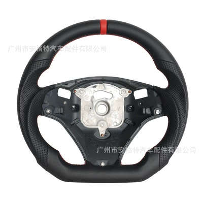 Cross-Border Hot Sale Suitable for 2006-2011 Bmw Bmw E90 E92 Racing Full Leather Steering Wheel Modification and Customization (Steering wheel) - full-leather