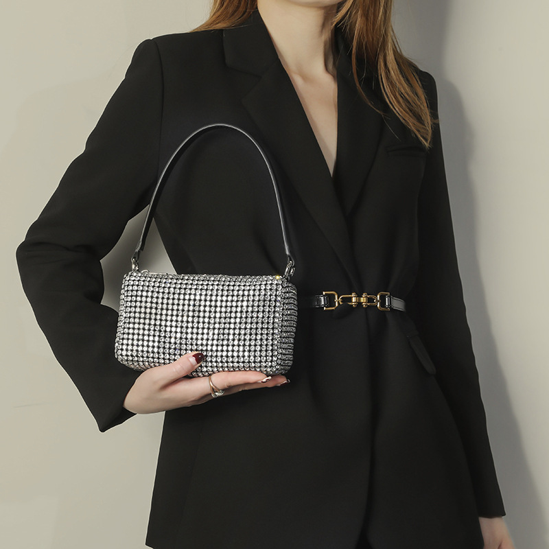Rhinestone Full Diamond Bag - Luxury Underarm Bag, Evening Clutch, Sparkling Handbag For Women - Thumbnail 2