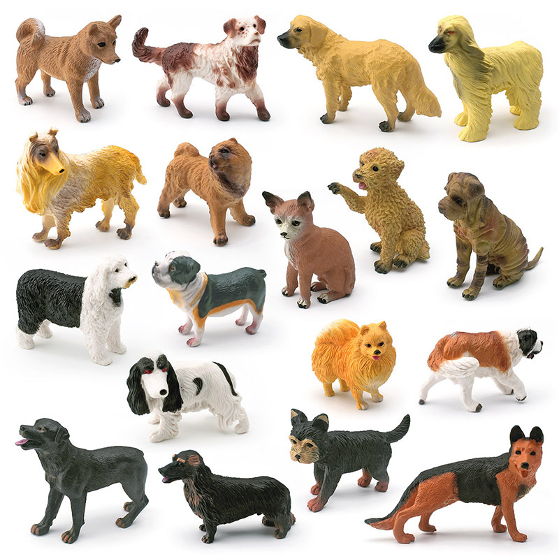 Simulación transfronteriza famoso modelo de perro Pastor Chihuahua Golden Retriever Bomei Shiba Inu mini perro mascota adornos estáticos