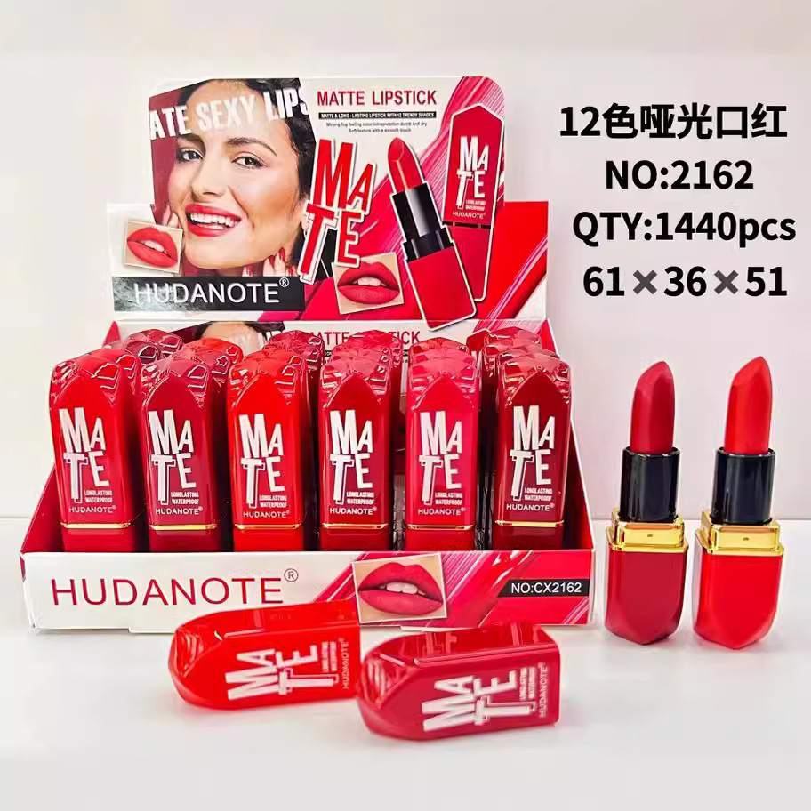 跨境GCSH12色哑光大红雾面丝绒持久口红MATTE LIP STICK多重款式