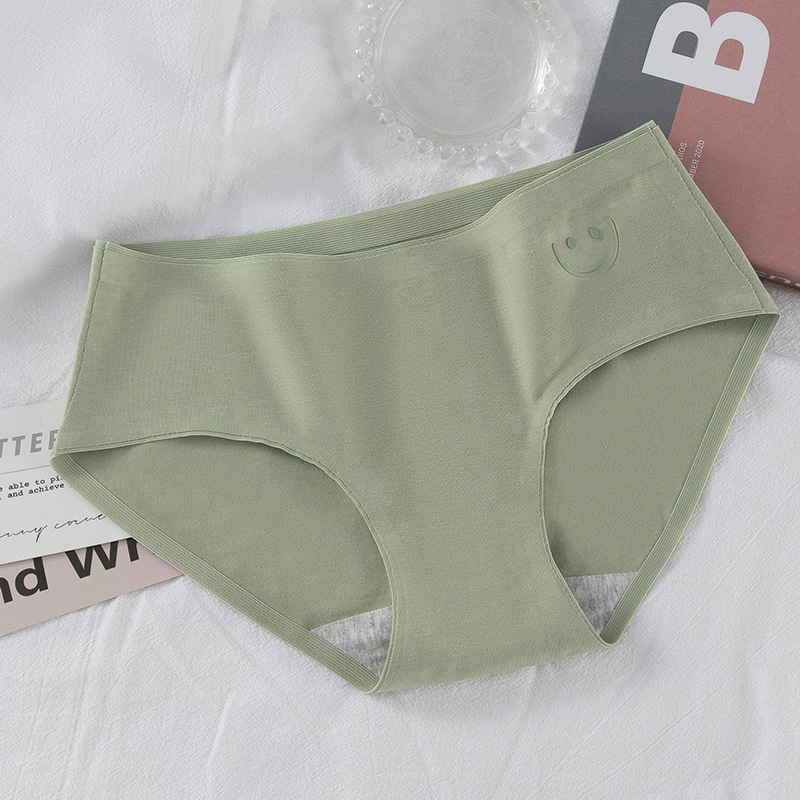 Ropa interior de niña de algodón puro Pantalones cortos de triángulo de entrepierna antibacteriana de algodón de cintura media para mujer Pantalones cortos deportivos transpirables Ropa interior de niña sin costuras