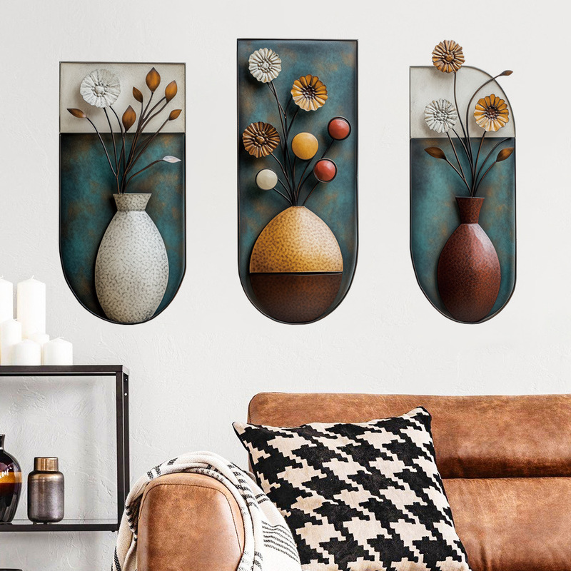 Amazon Retro Vase Picture Frame Stickers Living Room Sofa Background Wall Decoration Stickers Renovation Restaurant Wall Stickers