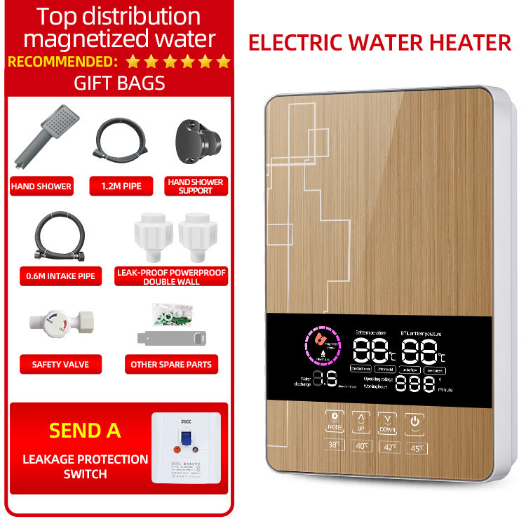 Instantaneous electric water heater for home use, constant temperature, variable frequency, rapid water heating, quick heating for bathroom, small size for bathing