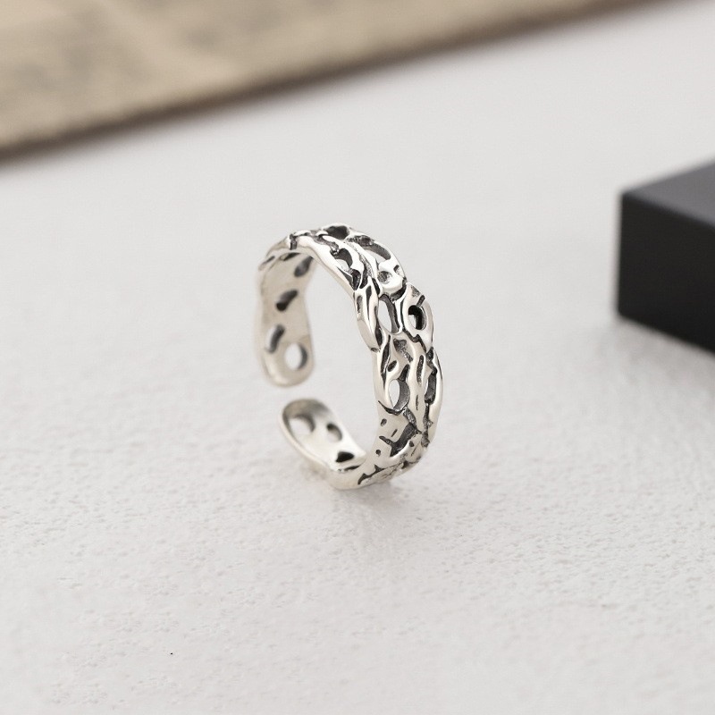 Stackable Silver-plated Men's Ring Stylish Trendy Hip-hop Jewelry_voghion.com