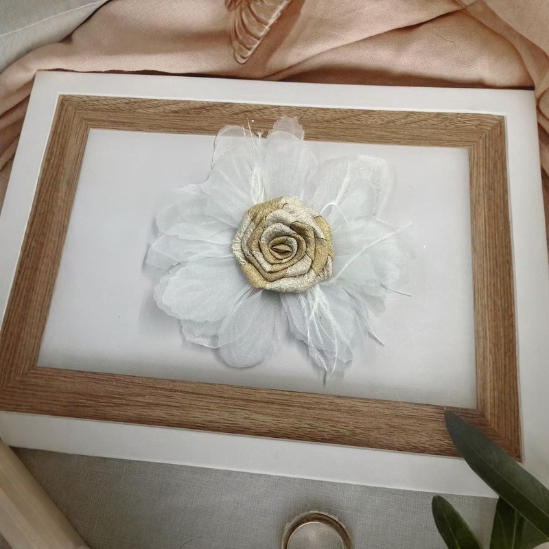 Caro同款烤边布艺花朵9cm立体烧边花朵diy发饰鞋帽胸花饰品配件|undefined