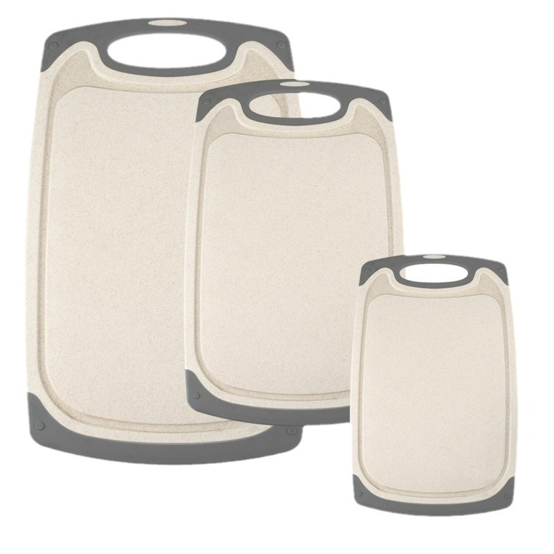 tablero de paja de trigo tablero de corte de doble cara tablero de corte de frutas de plástico tablero de corte de cocina doméstica tablero antideslizante de tres piezas tablero de recortes