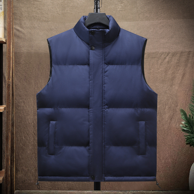 Otoño y invierno chaleco de algodón grueso unidad de equipo de hombres y mujeres de tamaño grande sin mangas logotipo de impresión de moda chaleco ropa de trabajo