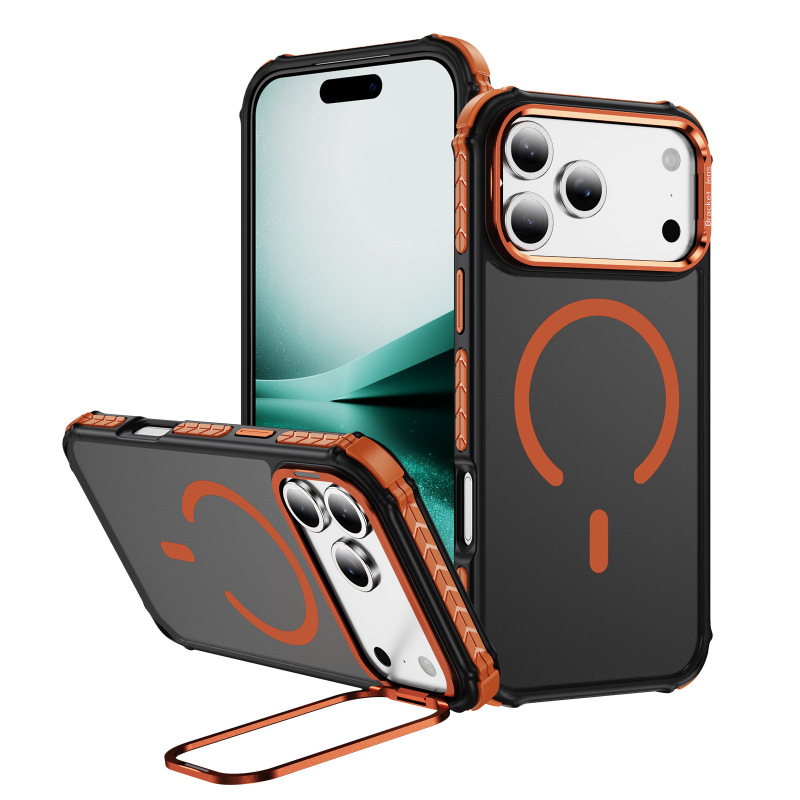 iPhone17ProMax対応 レインボーワン スマホケース カットアウトスキンフィール マグネットリング レンズスタンド付き 17保護カバー|undefined