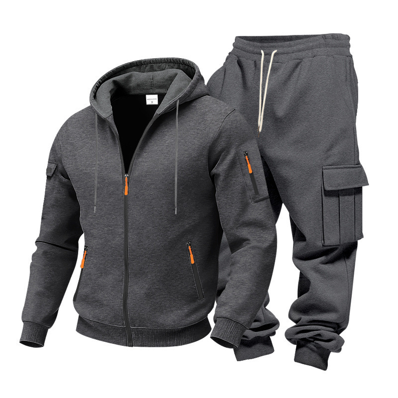 Men's Clothing Men's Heavyweight Fleece Lined Casual Sportswear Workwear Trendy Loose Suit Winter For Formal & Casual_viptrois.com
