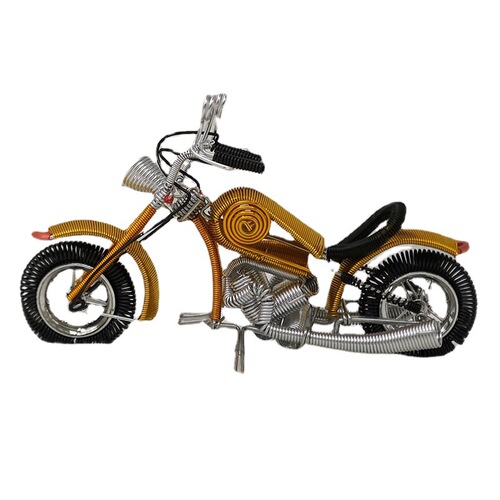 [New Medium Harley] Creative handmade motorcycle aluminum wire model metal home furnishings street stall crafts