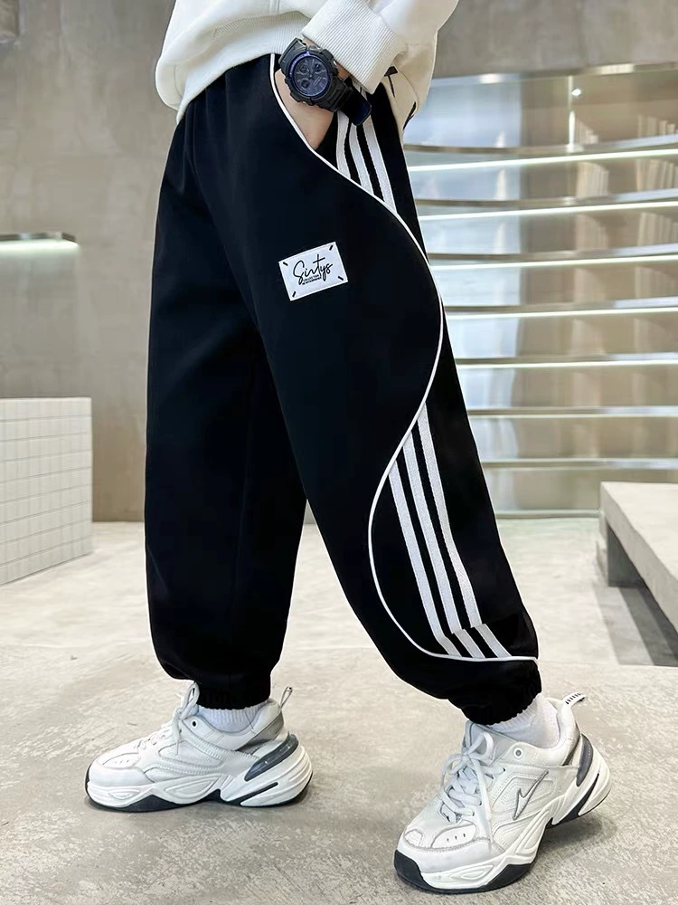 Детская одежда для мальчиков Осенние брюки 2024 Новый средний мальчик весна осень спортивные брюки для мальчиков Осенние брюки прилив