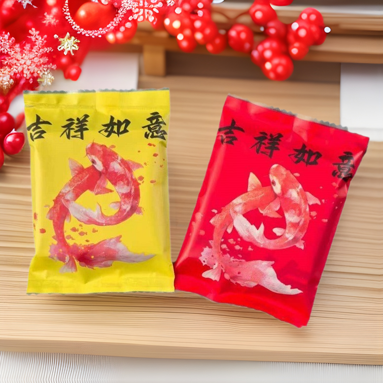 2025新年吉祥如意雪花酥包装袋牛轧糖烘焙饼干蔓越莓奶枣曲奇小袋