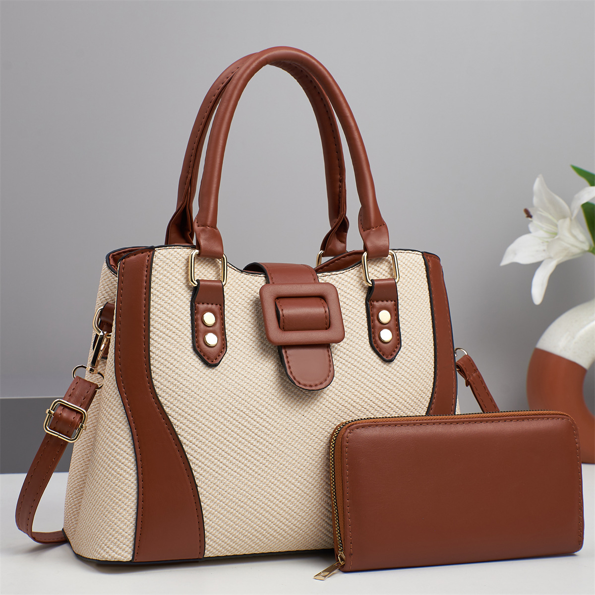 Temperamento versátil nuevo bolso coreano para damas hermoso bolso de hombro bolso de mujer bolso grande para damas